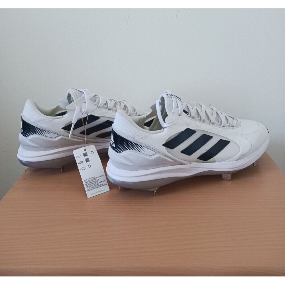 Adidas Pure Hustle 2 Elite Womens Softball Metal Cleats White Black FY4393 Sz 13